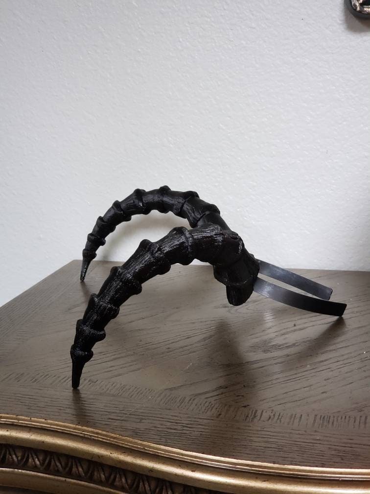 Mountain Goat horns Krampus horns on headband lightweight cosplay horned headband long and thin Photo prop horns Furry addition