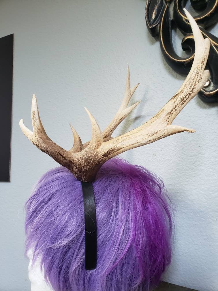 NEW ARRIVAL! XLarge caribou Reindeer antlers Deer Antlers Horns 3D Printed (Ultra Light Weight Plastic) horned headband Antlers comic-con
