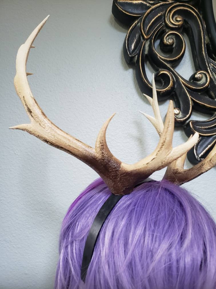 NEW ARRIVAL! XLarge caribou Reindeer antlers Deer Antlers Horns 3D Printed (Ultra Light Weight Plastic) horned headband Antlers comic-con