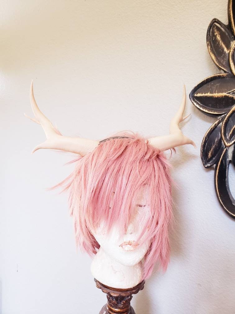 NEW! Fantasy Doe Deer Antlers Horns (Ultra Light Weight Plastic) Reindeer Antlers comic-con