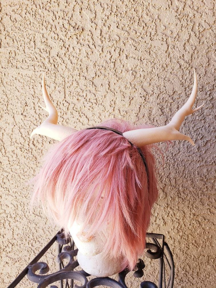 NEW! Fantasy Doe Deer Antlers Horns (Ultra Light Weight Plastic) Reindeer Antlers comic-con
