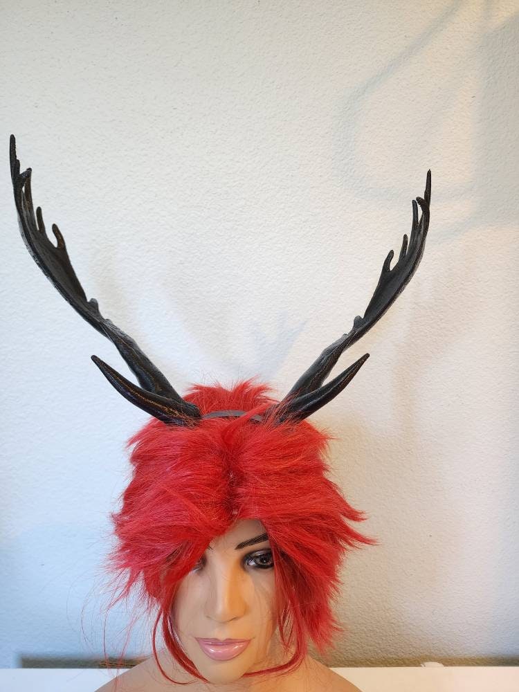 NEW! Realistic Elk Deer Antlers Horns large stag antlers 3D Printed (Ultra Light Weight Plastic) Reindeer Antlers comic-con moose horns