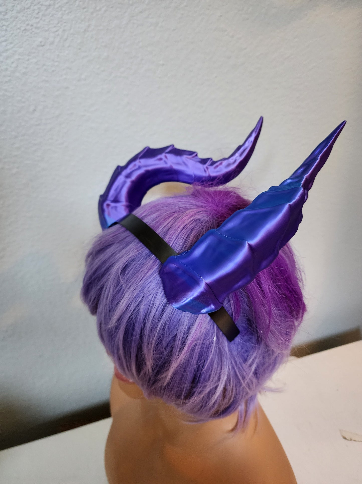 Fantasy Large Dragon horns Snake Dragon 3d printed horns on headband dragon costume headress large goat horns beast horns dinosaur cosplay