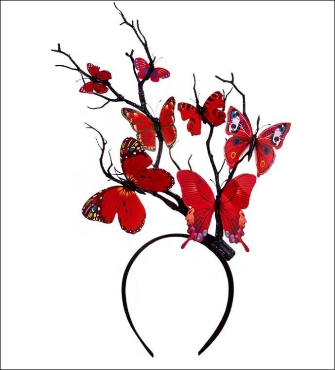 NEW! Butterfly fair crown headband branch lightweight butterfly crown