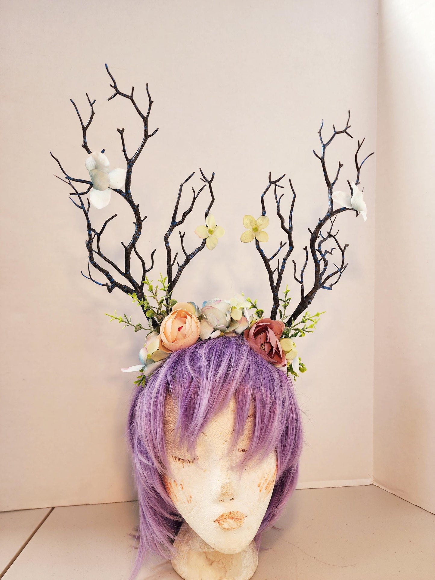 NEW! Forest fairy queen tree branch floral avant garde deer floral headband for kids and adults