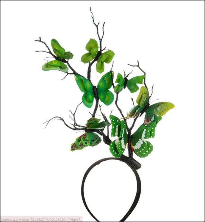 NEW! Butterfly fair crown headband branch lightweight butterfly crown