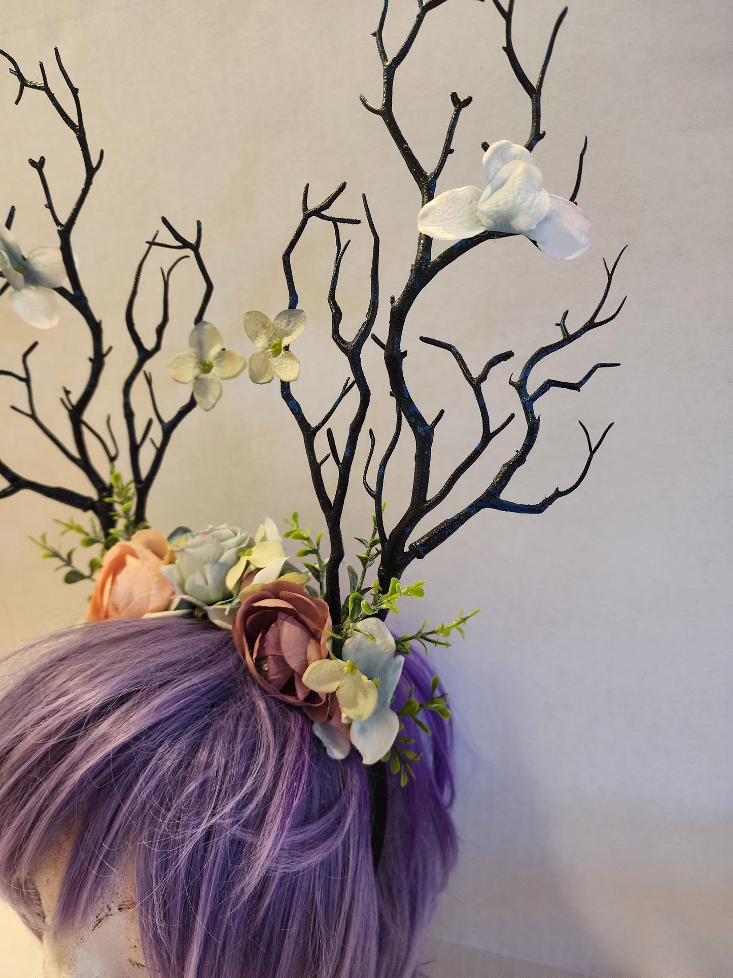 NEW! Forest fairy queen tree branch floral avant garde deer floral headband for kids and adults