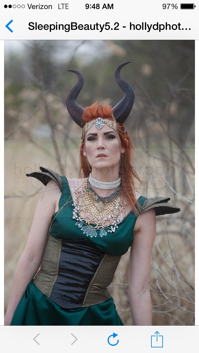 NEWLY IMPROVED! Young Maleficent Inspired 11" Horns 3D Printed (Ultra Light Weight Plastic) Suitable for kids and adults comic-con - Mud And Majesty