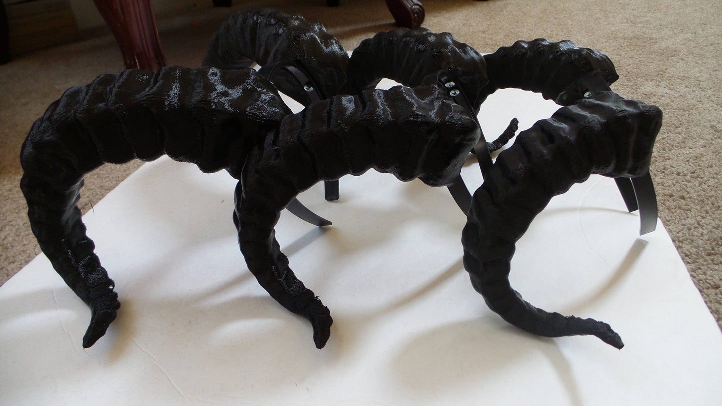 New Arrival: Beast Grand Costume Cosplay ULTRA LIGHT WEIGHT Curled Beastly Horns - Mud And Majesty