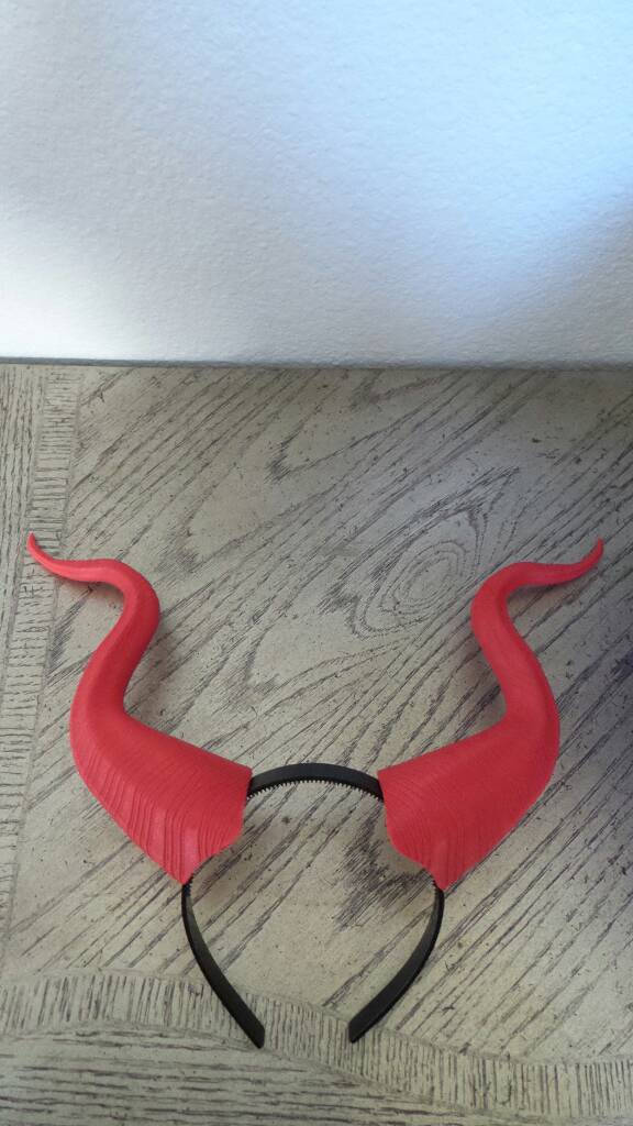 BEST SELLING! Classic Young Maleficent Inspired Horns 3D Printed choose your color comic-con Red horns - Mud And Majesty