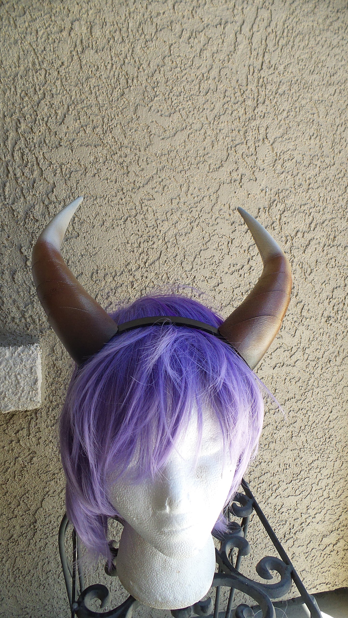 Fantasy Deanerys Dragon inspired 3d printed Dark Red and Silver horns on headband Larp costume addition beast horns lizzard horns - Mud And Majesty