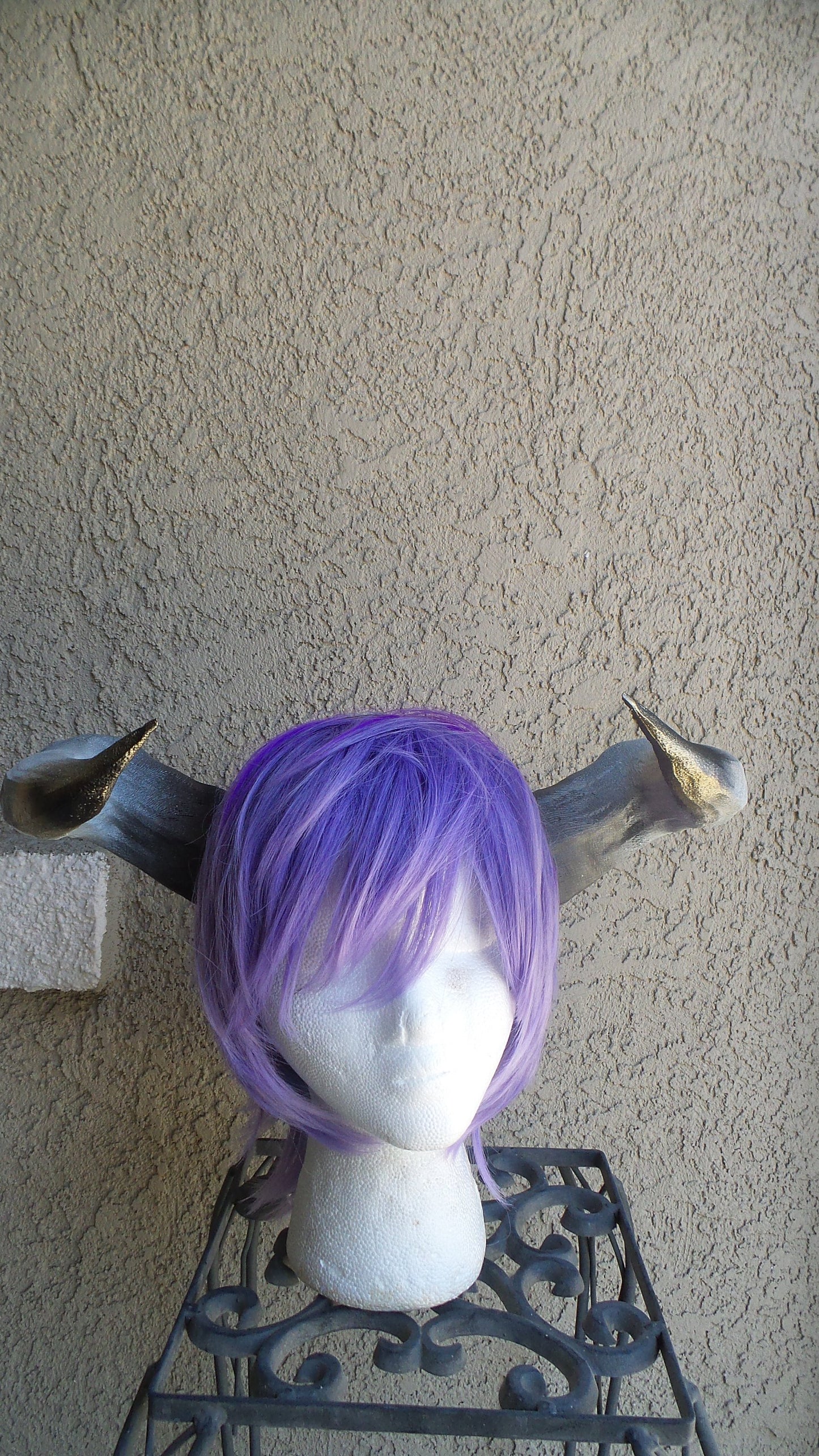 Minotaur Horns- Long Horn Cow-Bull Matador horns headband 3D printed cosplay comicon fantasy horns option wow lightweight horns overlord - Mud And Majesty