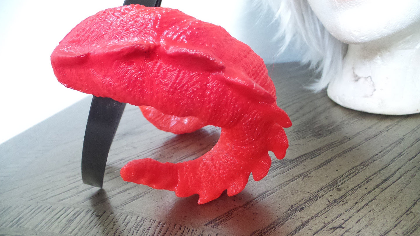 NEW ARRIVAL Small Snap Dragon curled ram horns horned headband 3D printed cosplay comicon fantasy fursuit horns wow curly red sheep horns - Mud And Majesty
