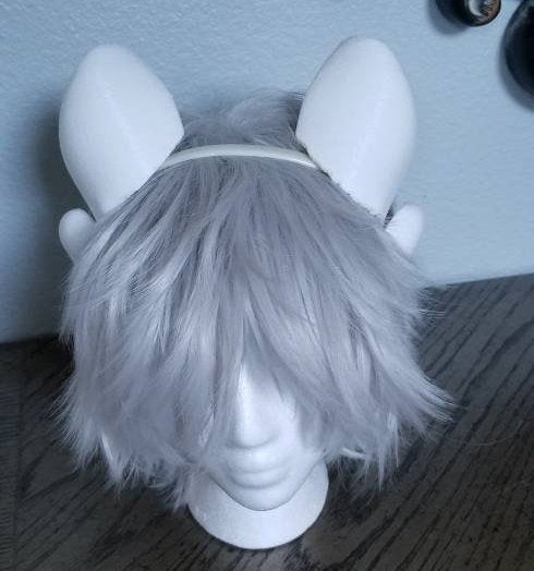 Fantasy How to train your Dragon 3d printed light fury Inspired costume ears horns. Light fury furry costume headband super light weight - Mud And Majesty