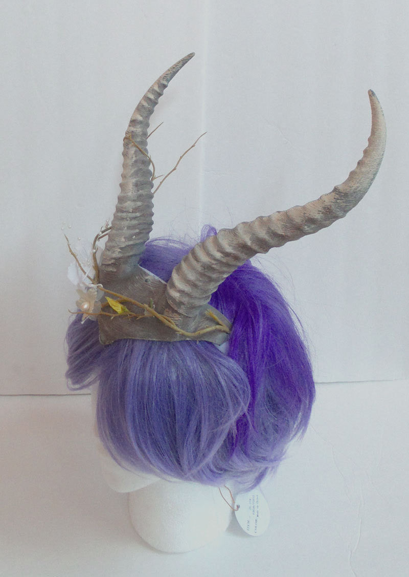 Elvish crown elven horned crown elvish horns Gazelle horns gazelle headband larp comic-con - Mud And Majesty