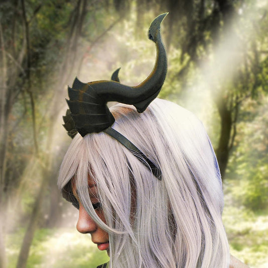 Deanerys Dragon inspired 3d printed horns on headband DIY costume addition dragon comic-con fantasy lizard horns