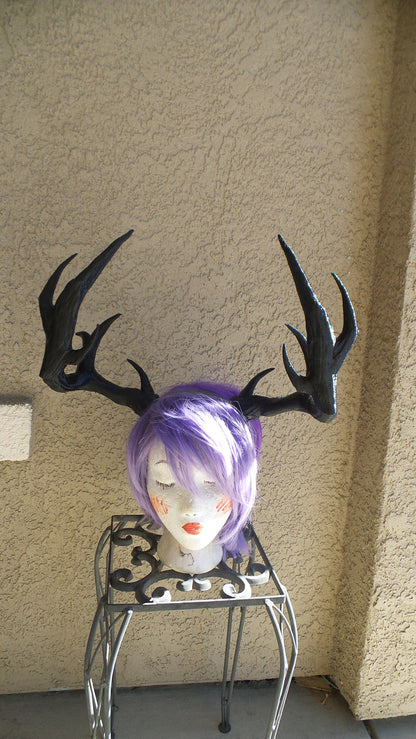 NEW ARRIVAL! Large Realistic Stag Hircine  horns / Deer Antlers Horns  3D Printed (Ultra Light Weight Plastic) Reindeer  comic-con