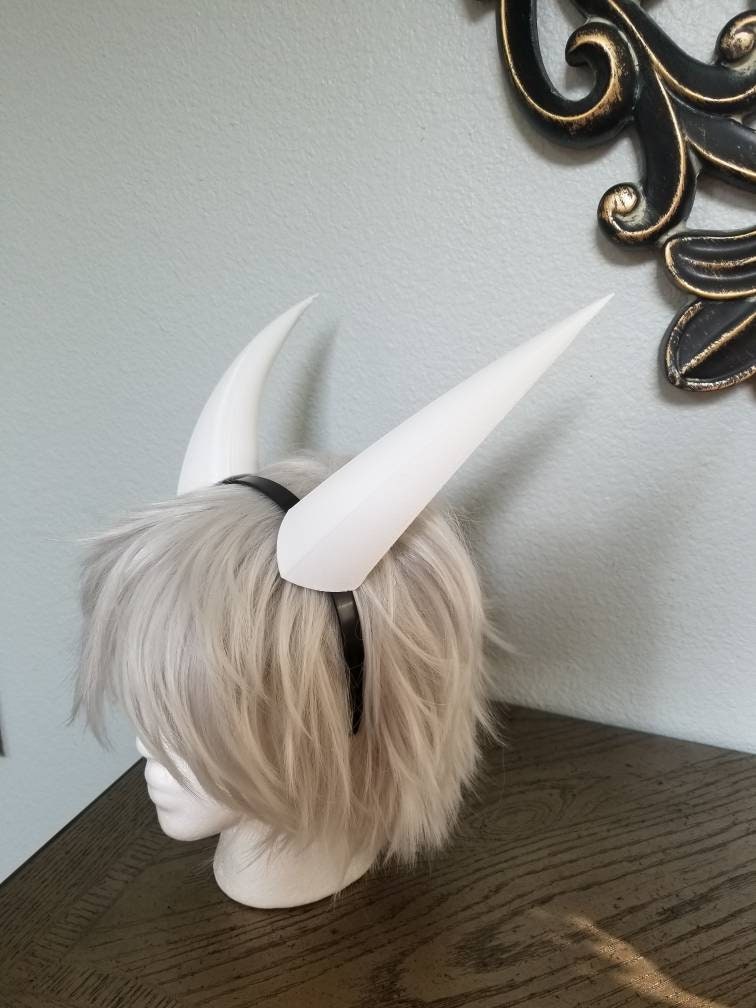 Dragon inspired 3d printed lightweight set horns on headband DIY costume addition dragon ears horned beast set lizard horns paintable set
