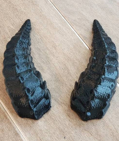 Deanerys Dragon inspired 3d printed set horns on headband DIY costume addition dragon ears  horned beast set lizzard horns sleeck horns