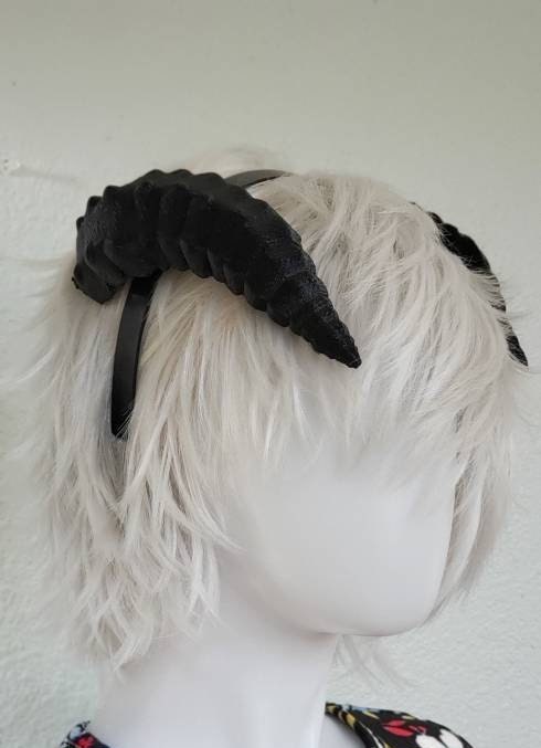 Deanerys Dragon inspired 3d printed set horns on headband DIY costume addition dragon ears  horned beast set lizzard horns sleeck horns