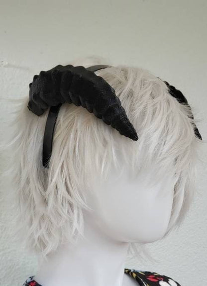 Deanerys Dragon inspired 3d printed set horns on headband DIY costume addition dragon ears  horned beast set lizzard horns sleeck horns