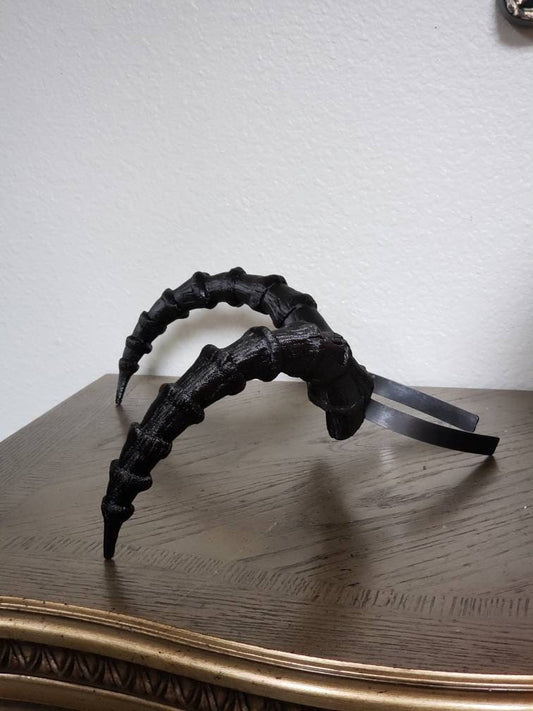 Mountain Goat horns Krampus horns on headband  lightweight cosplay horned headband long and thin Photo prop horns Furry addition