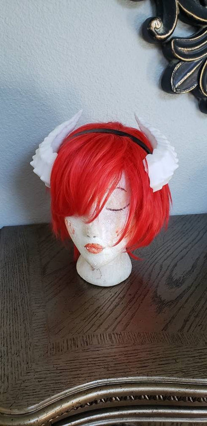 Deanerys Dragon inspired 3d printed set horns on headband DIY costume addition dragon ears four horned beast set lizzard horns sleeck horns