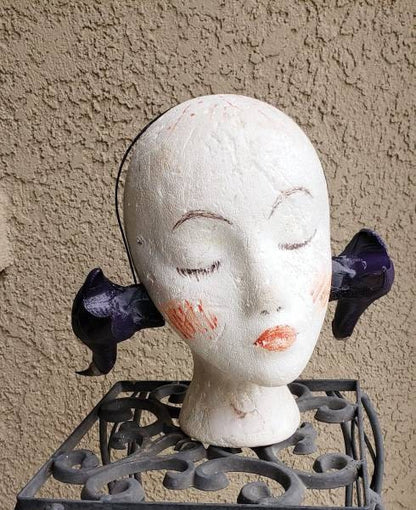 Aura horns Final Fantasy 3d printed set horns on headband DIY costume addition dragon ears Dragon style horns