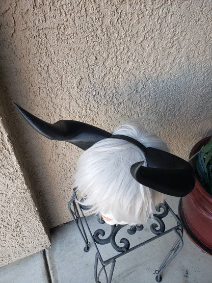 NEW ARRIVAL Legend 12 inch horns  Bull Matador horns headband 3D printed cosplay comicon fantasy horns   wow