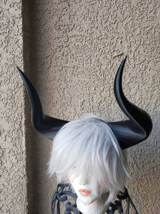 NEW ARRIVAL Legend 12 inch horns  Bull Matador horns headband 3D printed cosplay comicon fantasy horns   wow