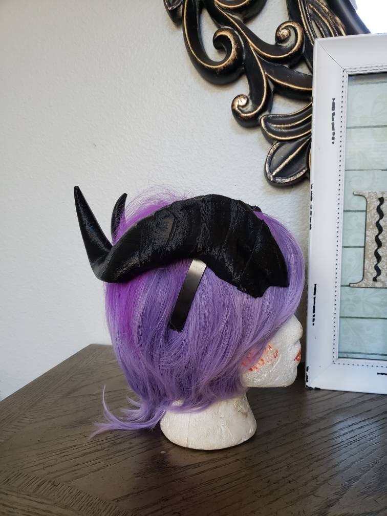 XL Fantasy Cobra Snake Dragon 3d printed horns on headband DIY costume addition dragon comicon fantasy  lizzard horns