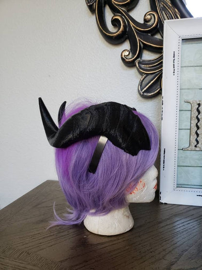 XL Fantasy Cobra Snake Dragon 3d printed horns on headband DIY costume addition dragon comicon fantasy  lizzard horns