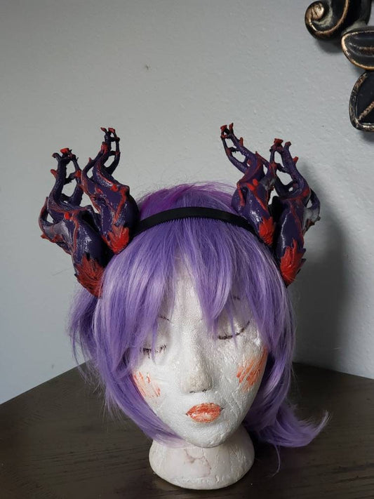 NEW ARRIVAL! Double set Dragon Antlers  Horns 3D Printed Forest Dragon horns (Ultra Light Weight Plastic) twisted vine fairy horns comic-con