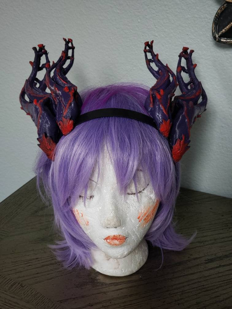 NEW ARRIVAL! Double set Dragon Antlers  Horns 3D Printed Forest Dragon horns (Ultra Light Weight Plastic) twisted vine fairy horns comic-con