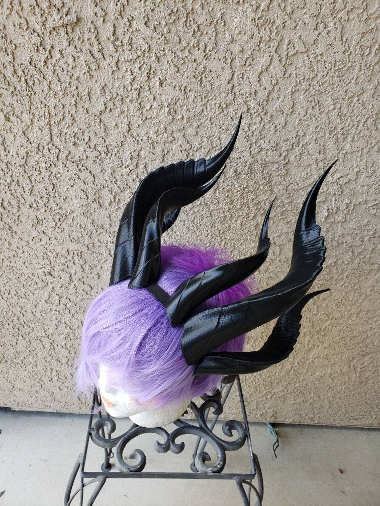 Fantasy Dragon Elegant long Dragon 3d printed horns three sets on headband costume addition dragon comicon fantasy  lizzard horns