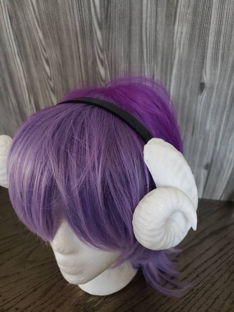 NEW ARRIVAL Jesters Horns  RAM horns headband 3D printed cosplay wow swirly  twisted  black or brown tiefling horns manga horned headband