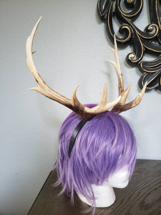 NEW ARRIVAL! XLarge caribou Reindeer antlers Deer Antlers Horns  3D Printed (Ultra Light Weight Plastic) horned headband Antlers comic-con