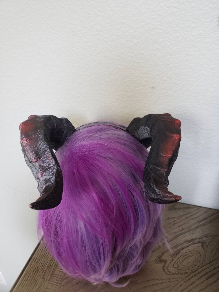 Fantasy Large Dragon horns Snake Dragon 3d printed horns on headband dragon costume headdress large goat horns beast horns dinosaur cosplay