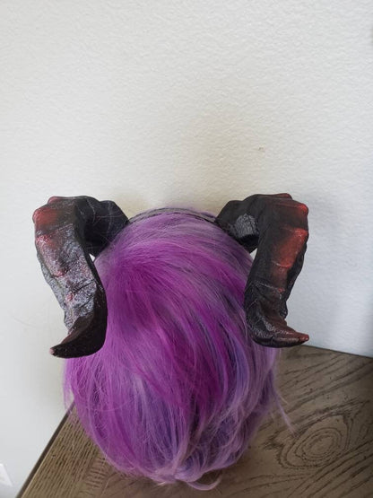Fantasy Large Dragon horns Snake Dragon 3d printed horns on headband dragon costume headdress large goat horns beast horns dinosaur cosplay