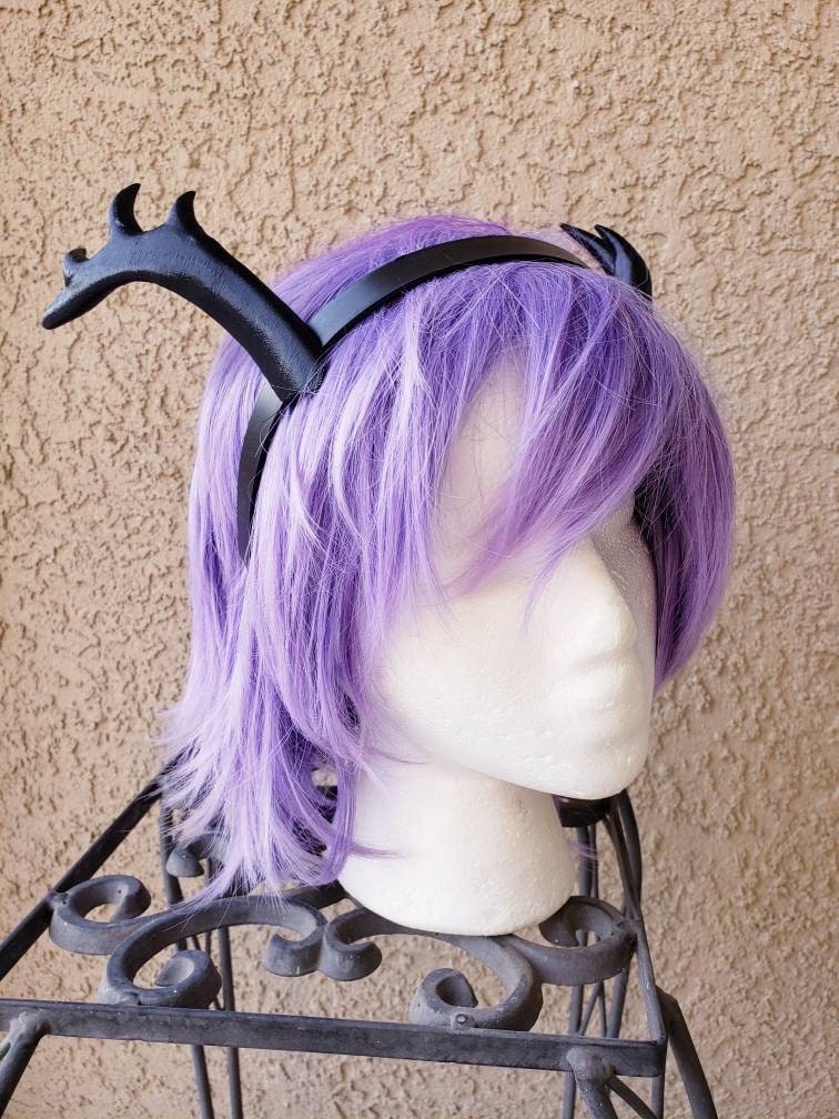 NEW ARRIVAL! Wood teifling Antlers  3D Printed (Ultra Light Weight Plastic) lean back Antlers comic-con fantasy fawn antlers headband