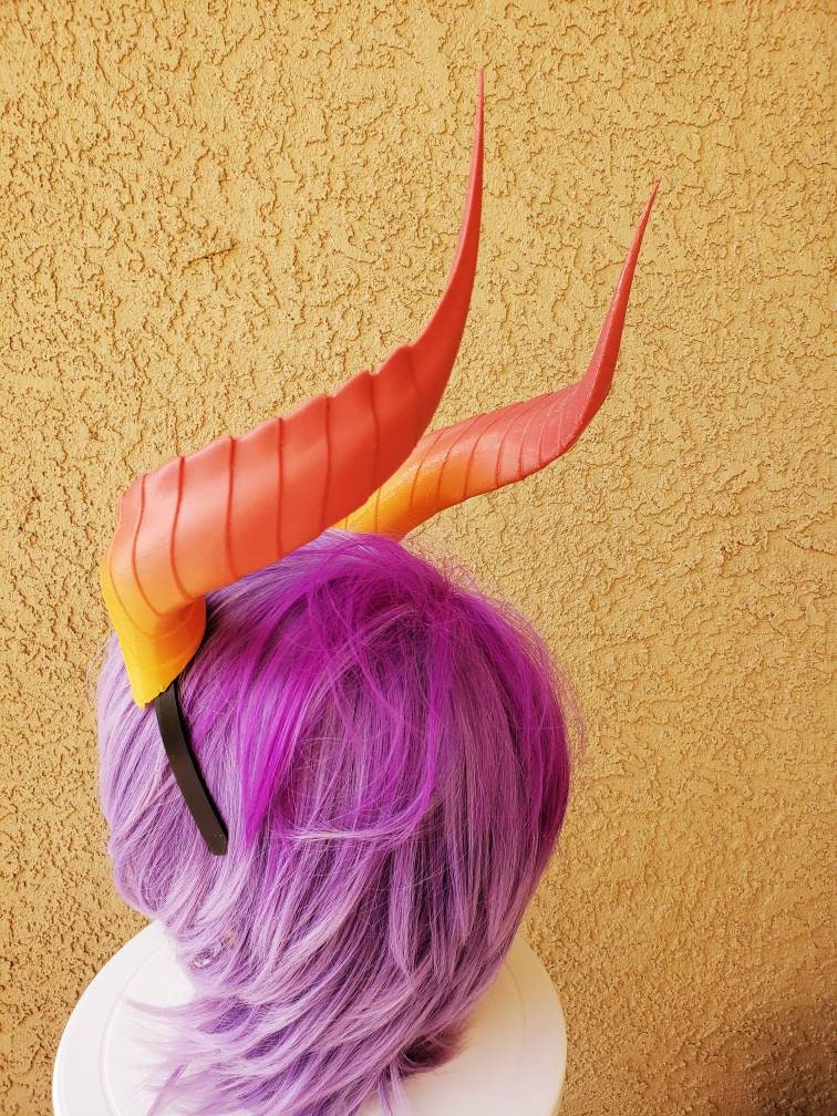 Fantasy Dragon Elegant long Dragon 3d printed horns on headband costume addition dragon comicon fantasy  lizzard horns