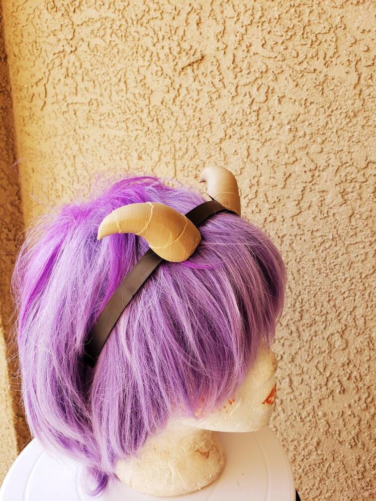 NEW ARRIVAL Small Bull Matador horns headband 3D printed cosplay comicon fantasy horns  option wow curly aqua horns overlord Poro horns