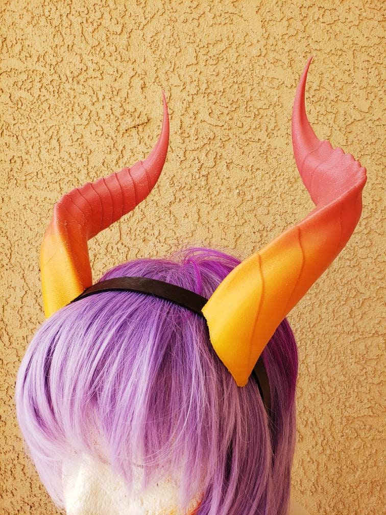 Fantasy Dragon Elegant long Dragon 3d printed horns on headband costume addition dragon comicon fantasy  lizzard horns