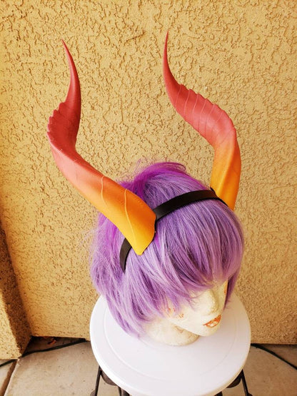 Fantasy Dragon Elegant long Dragon 3d printed horns on headband costume addition dragon comicon fantasy  lizzard horns