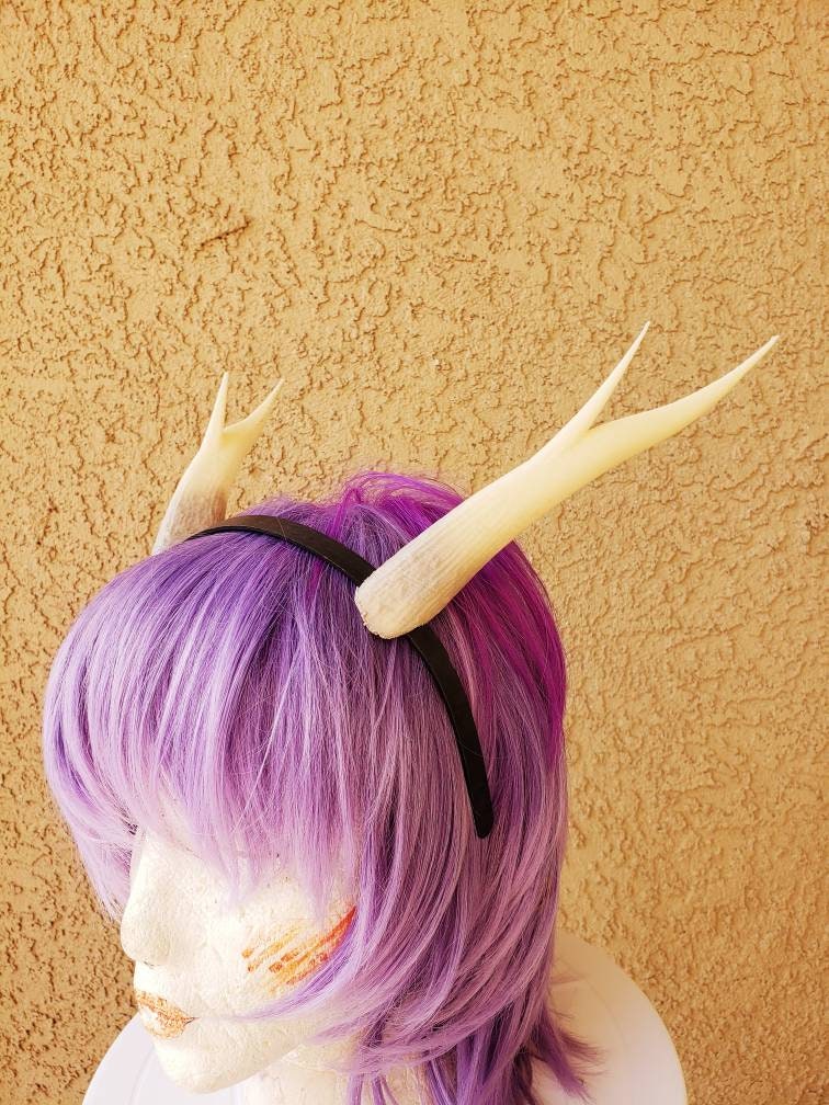 NEW ARRIVAL! Realistic  Doe / Deer Antlers  3D Printed (Ultra Light Weight Plastic) Reindeer Antlers comic-con fantasy fawn two prong