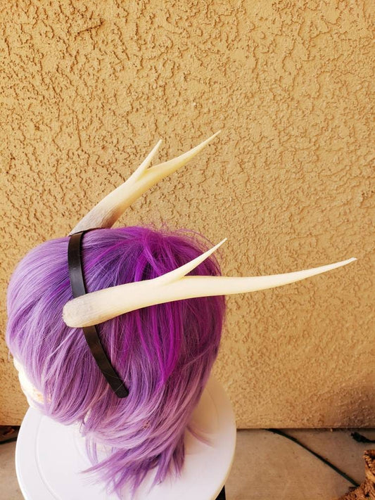 NEW ARRIVAL! Realistic  Doe / Deer Antlers  3D Printed (Ultra Light Weight Plastic) Reindeer Antlers comic-con fantasy fawn two prong