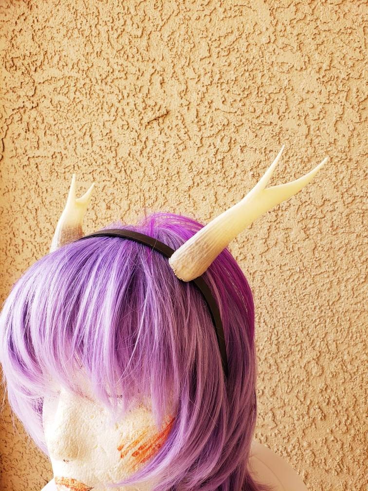 NEW ARRIVAL! Realistic  Doe / Deer Antlers  3D Printed (Ultra Light Weight Plastic) Reindeer Antlers comic-con fantasy fawn two prong