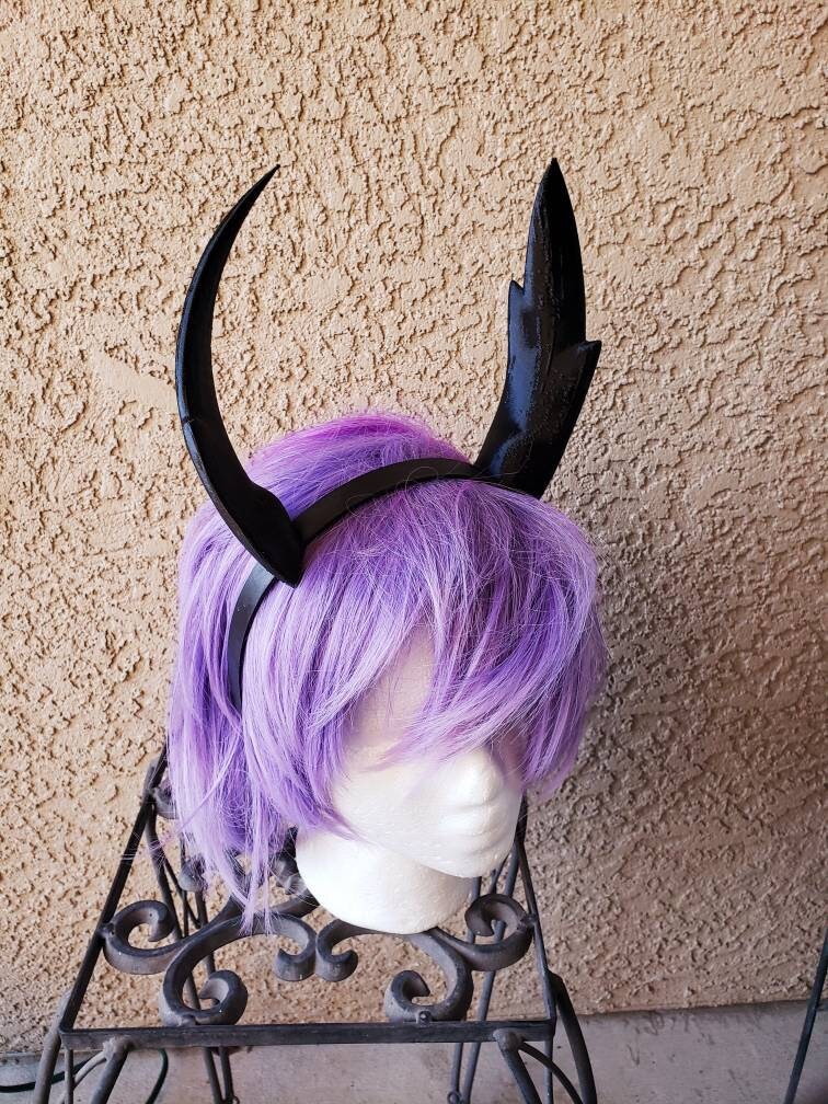 Prong horn deer 3d printed set horns on headband costume dragon ears  horned beast prong horn antlers
