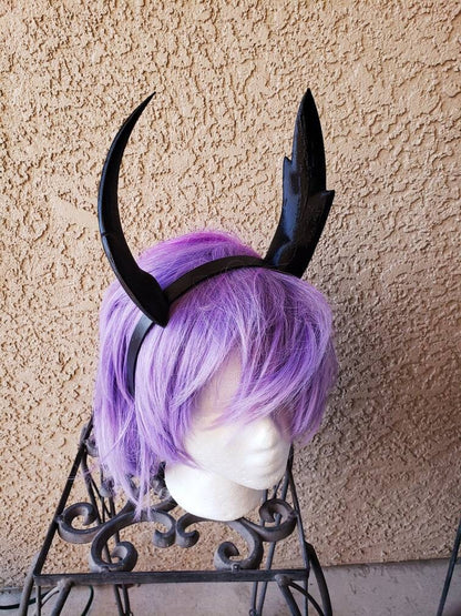 Prong horn deer 3d printed set horns on headband costume dragon ears  horned beast prong horn antlers