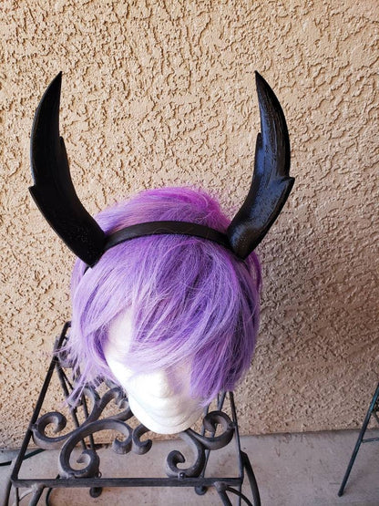 Prong horn deer 3d printed set horns on headband costume dragon ears  horned beast prong horn antlers